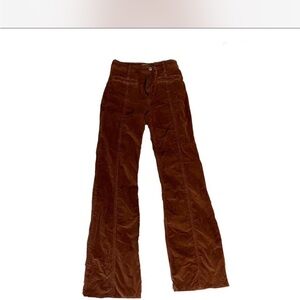 We The Free Brown Flared Wide Leg Jeans